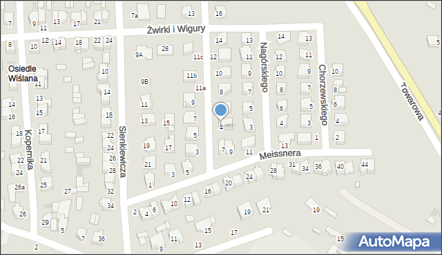 Dęblin, Tańskiego Czesława, 4, mapa Dęblin