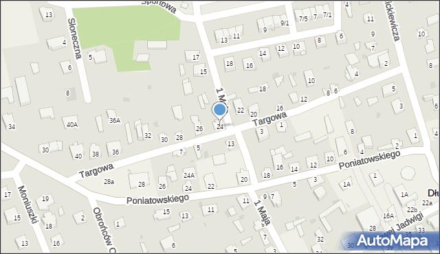 Długosiodło, Targowa, 24, mapa Długosiodło