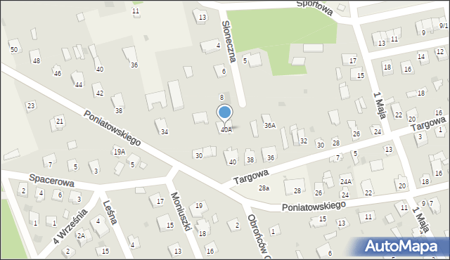 Długosiodło, Targowa, 40A, mapa Długosiodło