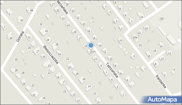 Drawsko Pomorskie, Tatrzańska, 13, mapa Drawsko Pomorskie