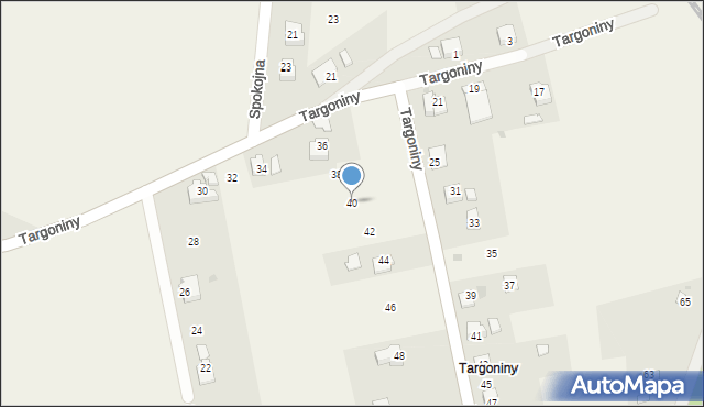 Dzięgielów, Targoniny, 40, mapa Dzięgielów