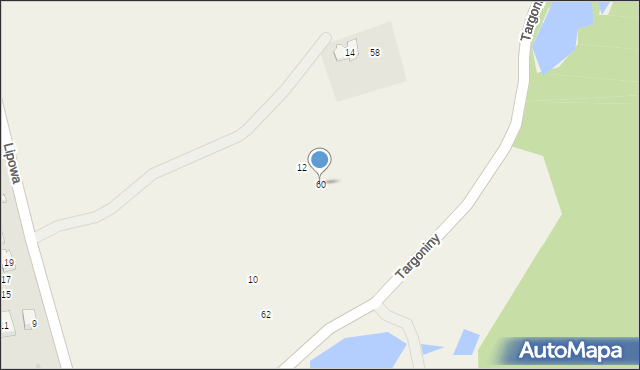 Dzięgielów, Targoniny, 60, mapa Dzięgielów