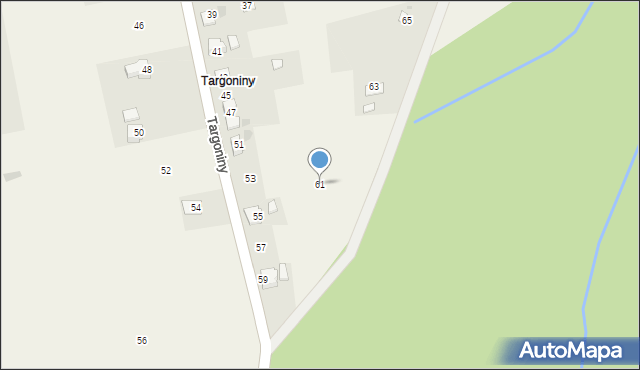 Dzięgielów, Targoniny, 61, mapa Dzięgielów
