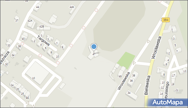 Dzierżoniów, Targowa, 47, mapa Dzierżoniów