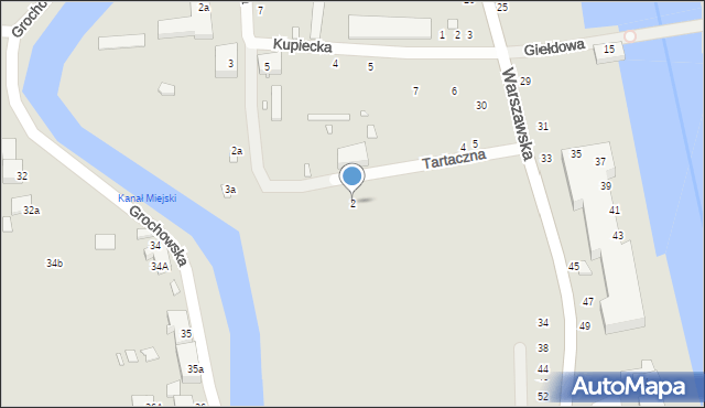 Elbląg, Tartaczna, 2, mapa Elbląga