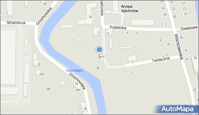 Elbląg, Tartaczna, 2a, mapa Elbląga