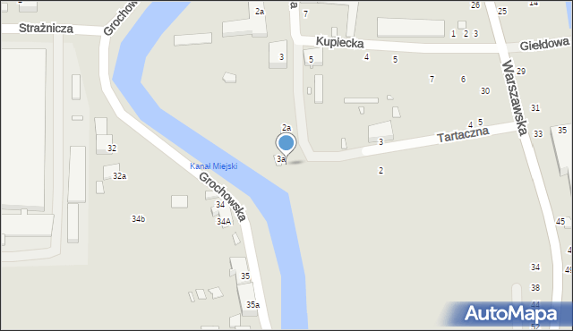 Elbląg, Tartaczna, 3a, mapa Elbląga