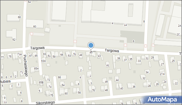 Garwolin, Targowa, 45, mapa Garwolin
