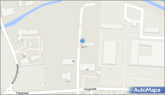 Garwolin, Targowa, 64, mapa Garwolin