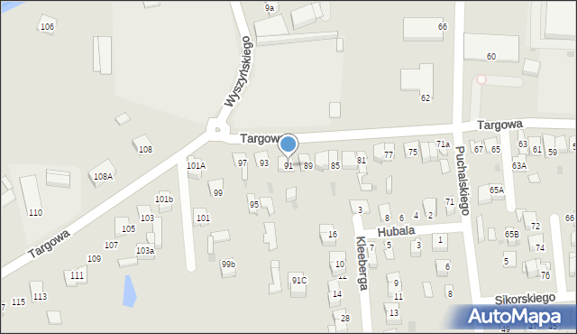 Garwolin, Targowa, 91, mapa Garwolin
