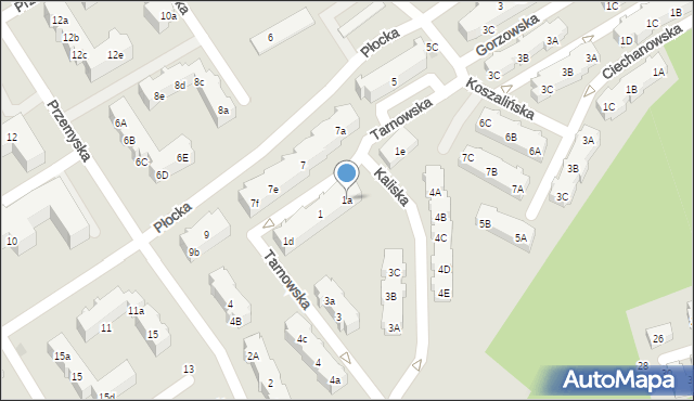 Gdańsk, Tarnowska, 1a, mapa Gdańska