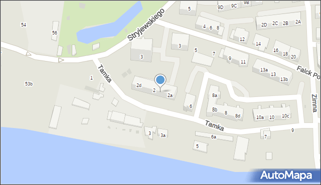 Gdańsk, Tamka, 2b, mapa Gdańska