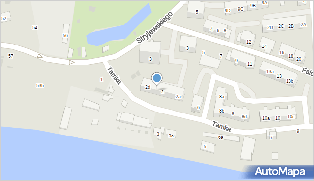 Gdańsk, Tamka, 2c, mapa Gdańska