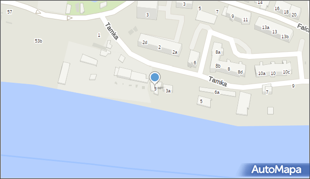 Gdańsk, Tamka, 3, mapa Gdańska