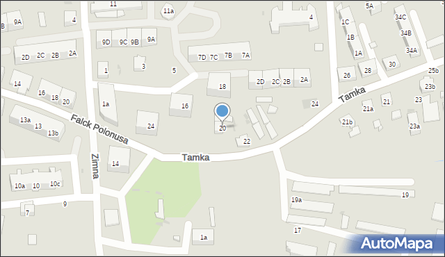 Gdańsk, Tamka, 20, mapa Gdańska