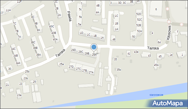 Gdańsk, Tamka, 29A, mapa Gdańska