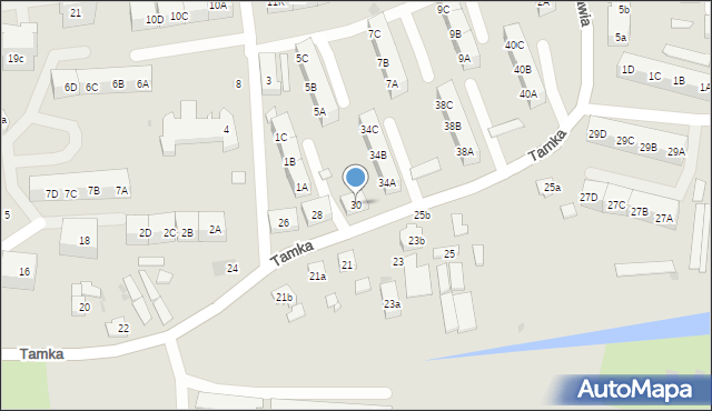 Gdańsk, Tamka, 30, mapa Gdańska