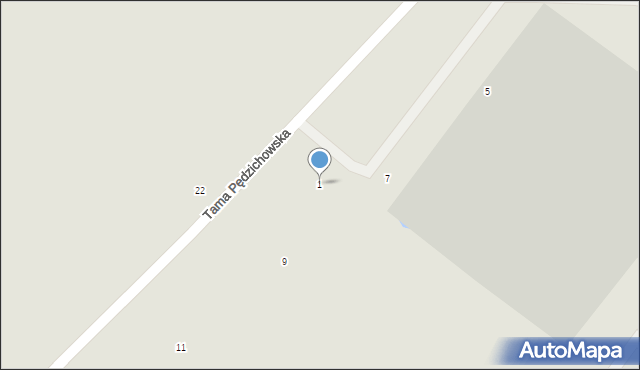 Gdańsk, Tama Pędzichowska, 1, mapa Gdańska