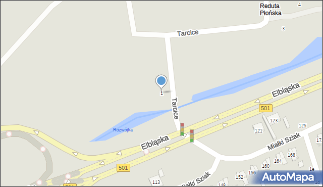 Gdańsk, Tarcice, 1, mapa Gdańska