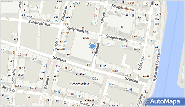 Gdańsk, Tandeta, 1, mapa Gdańska