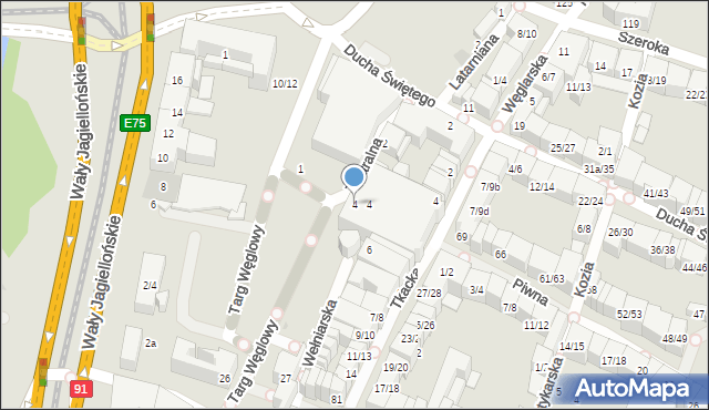 Gdańsk, Targ Węglowy, 4, mapa Gdańska