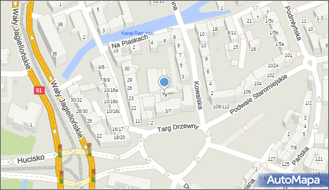 Gdańsk, Targ Drzewny, 7a, mapa Gdańska