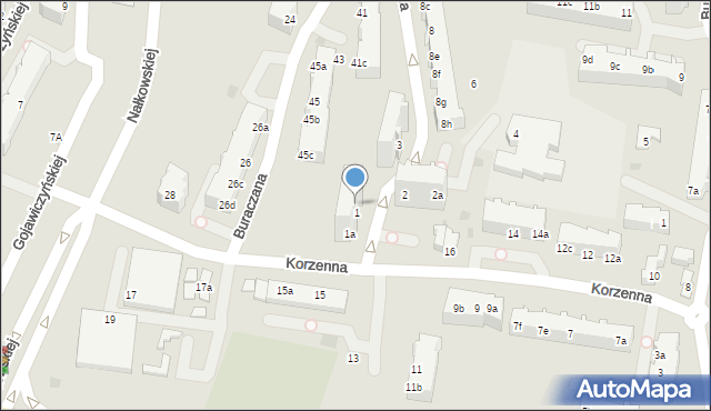 Gdynia, Tatarczana, 1b, mapa Gdyni