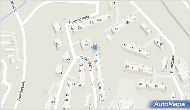 Gdynia, Tatarczana, 8a, mapa Gdyni