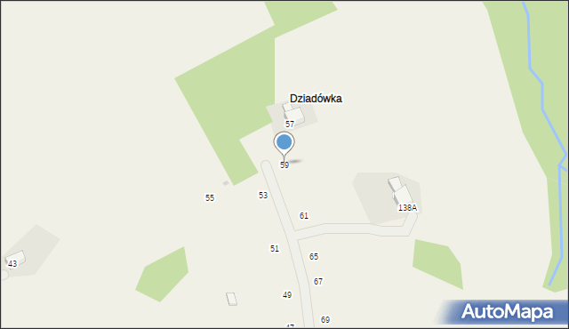 Gliczarów Górny, Tatrzańska, 59, mapa Gliczarów Górny