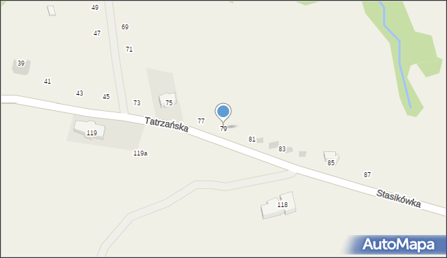 Gliczarów Górny, Tatrzańska, 79, mapa Gliczarów Górny