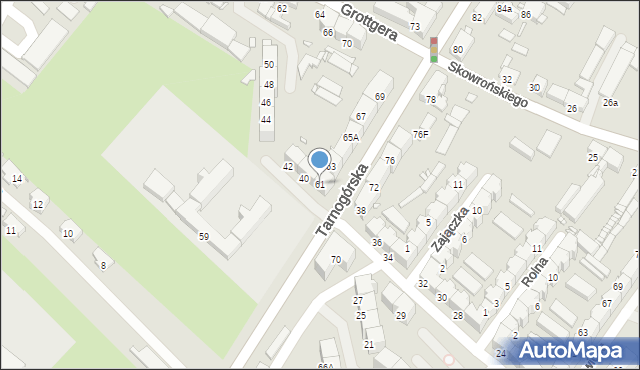 Gliwice, Tarnogórska, 61, mapa Gliwic