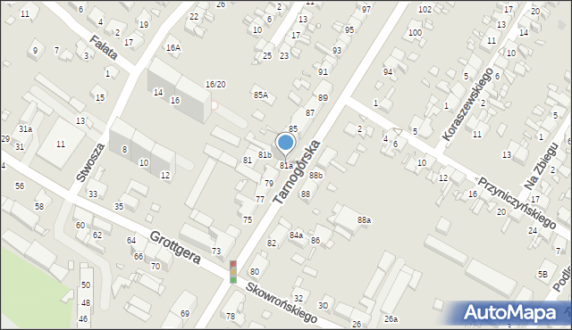 Gliwice, Tarnogórska, 81a, mapa Gliwic