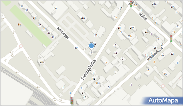 Gliwice, Tarnogórska, 9, mapa Gliwic