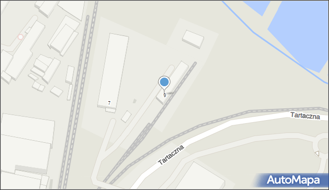 Goleniów, Tartaczna, 9, mapa Goleniów