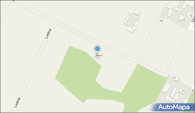 Górzno, Taneczna, 84, mapa Górzno