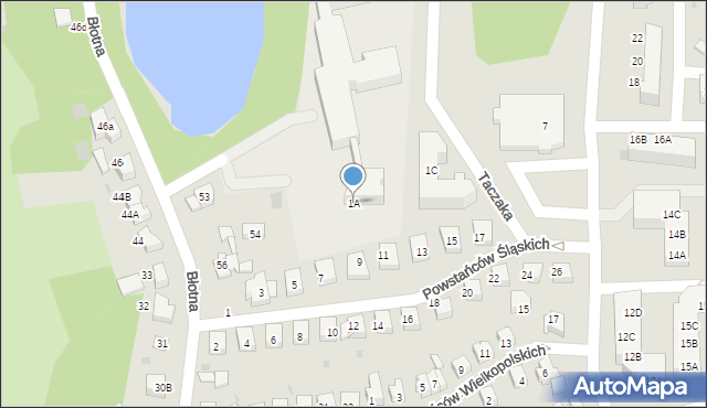 Gorzów Wielkopolski, Taczaka Stanisława, 1A, mapa Gorzów Wielkopolski