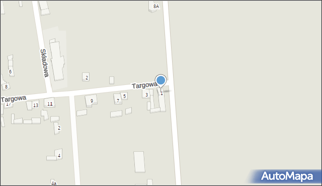 Grabów, Targowa, 1, mapa Grabów