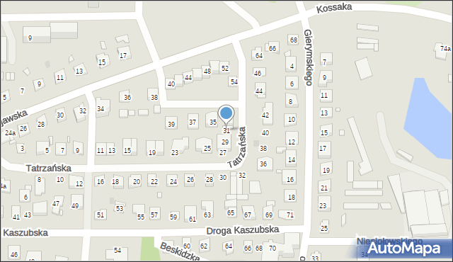 Grudziądz, Tatrzańska, 31, mapa Grudziądza