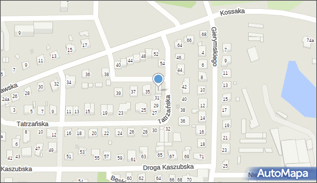 Grudziądz, Tatrzańska, 33, mapa Grudziądza
