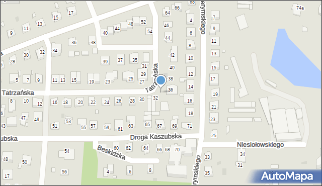 Grudziądz, Tatrzańska, 34, mapa Grudziądza