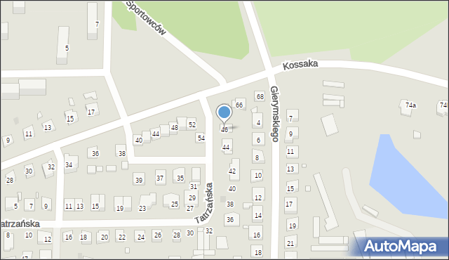 Grudziądz, Tatrzańska, 46, mapa Grudziądza