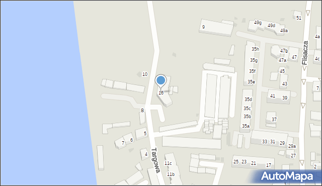 Gryfino, Targowa, 16, mapa Gryfino