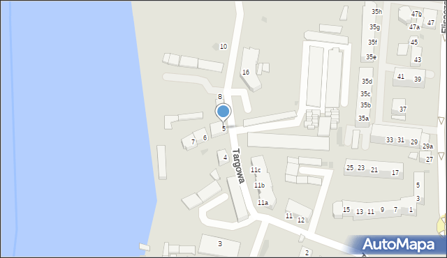 Gryfino, Targowa, 5, mapa Gryfino