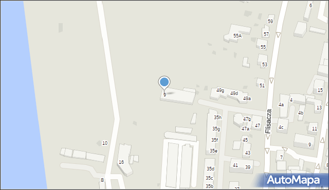 Gryfino, Targowa, 9, mapa Gryfino