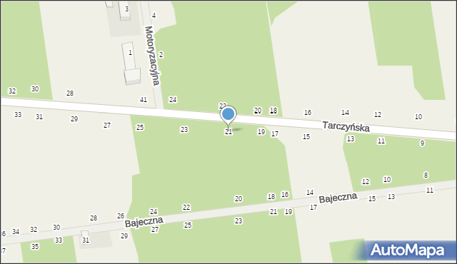 Grzegorzewice, Tarczyńska, 21, mapa Grzegorzewice