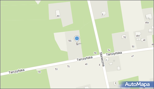 Grzegorzewice, Tarczyńska, 58, mapa Grzegorzewice