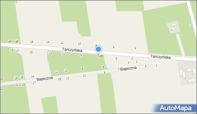 Grzegorzewice, Tarczyńska, 7, mapa Grzegorzewice