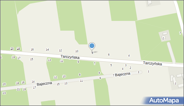 Grzegorzewice, Tarczyńska, 8, mapa Grzegorzewice