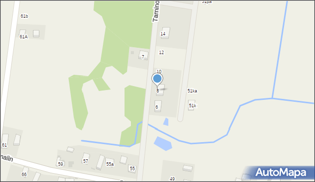 Grzymalin, Tarninowa, 8, mapa Grzymalin