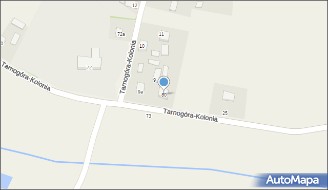 Izbica, Tarnogóra-Kolonia, 80, mapa Izbica